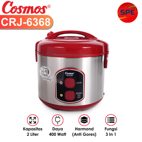 Rice Cooker Stainless Cosmos Crj 6368 Magic Com Cosmos Inner Stainless