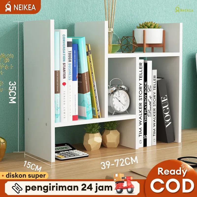Rak Buku Atas Meja Rak Portable Minimalis Meja rak buku kokoh