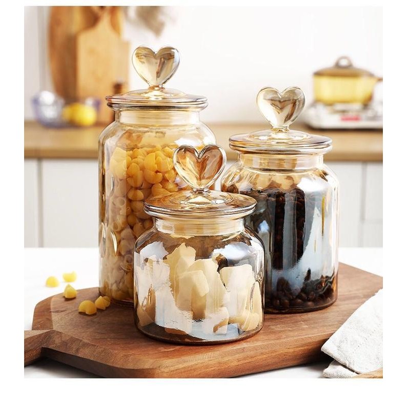

[Ms] Toples Kaca Kedap Udara / Toples Kue Lebaran / Toples Candy 1 Set 3Pcs