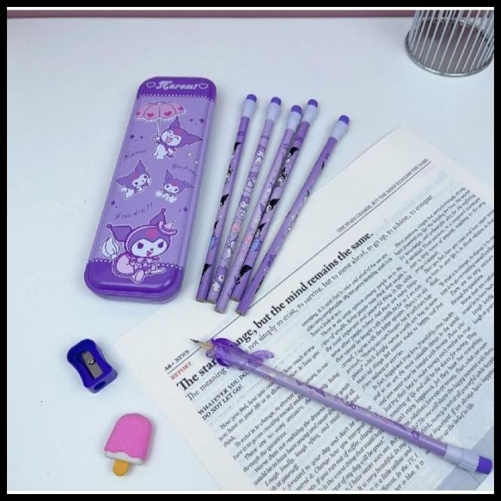 

Paket Study Set Case + Kotak Pencil Tempat Pensil Sanrio Kuromi Melody Kt-111