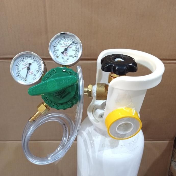 tabung oksigen untuk packing ikan + regulator stok terbatas