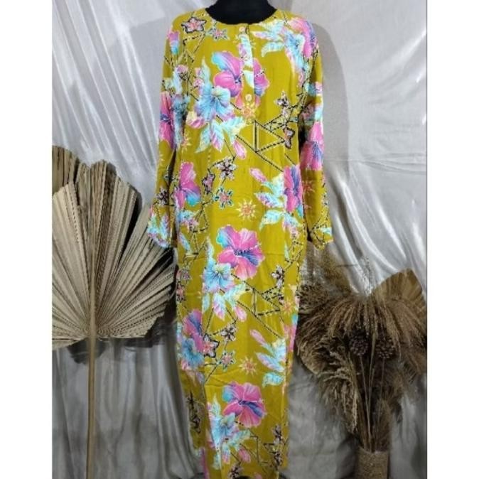 baru daster longdress kencana ungu label hijau lengan panjang ld 105