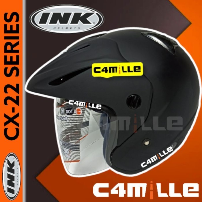 MURAH SEPEDA MOTOR HELM & AKSESORIS PENGENDARA MOTOR HELM INK CX 22 SOLID