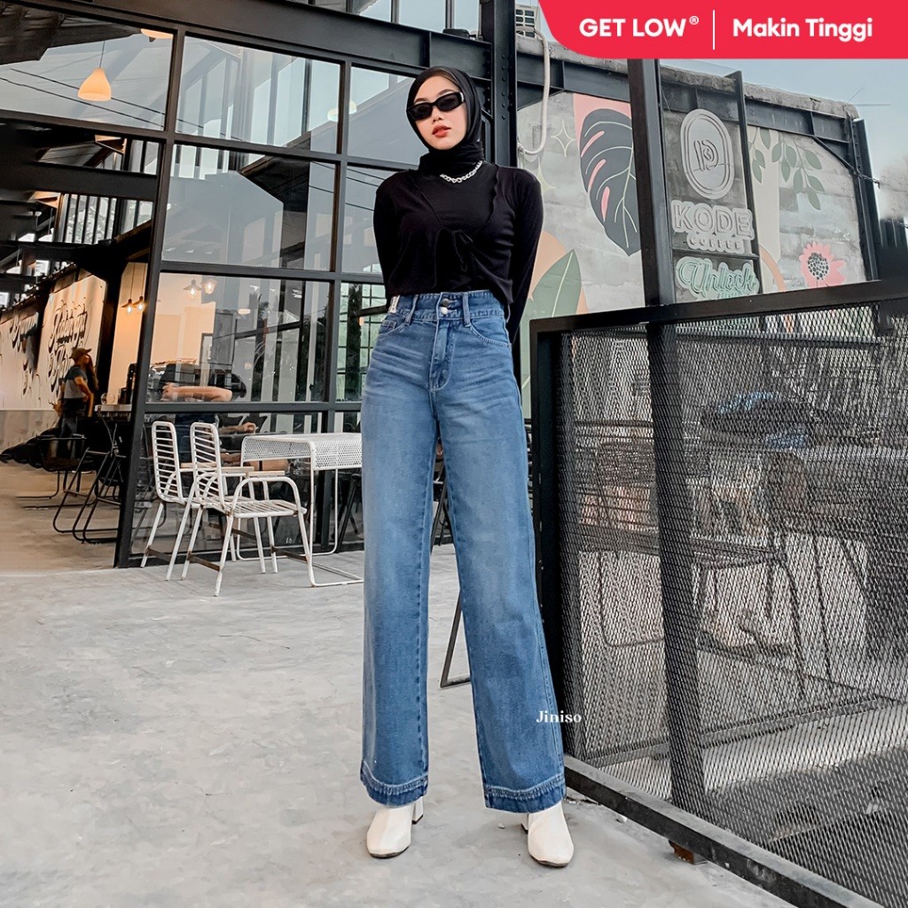 Jiniso - Highwaist Baggy Jeans 585 Get Low