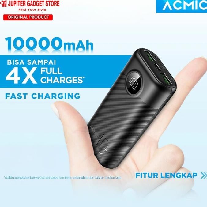 ACMIC DIGIMAX10 10000mAh Powerbank Mini 22.5W Fast Charging Type C