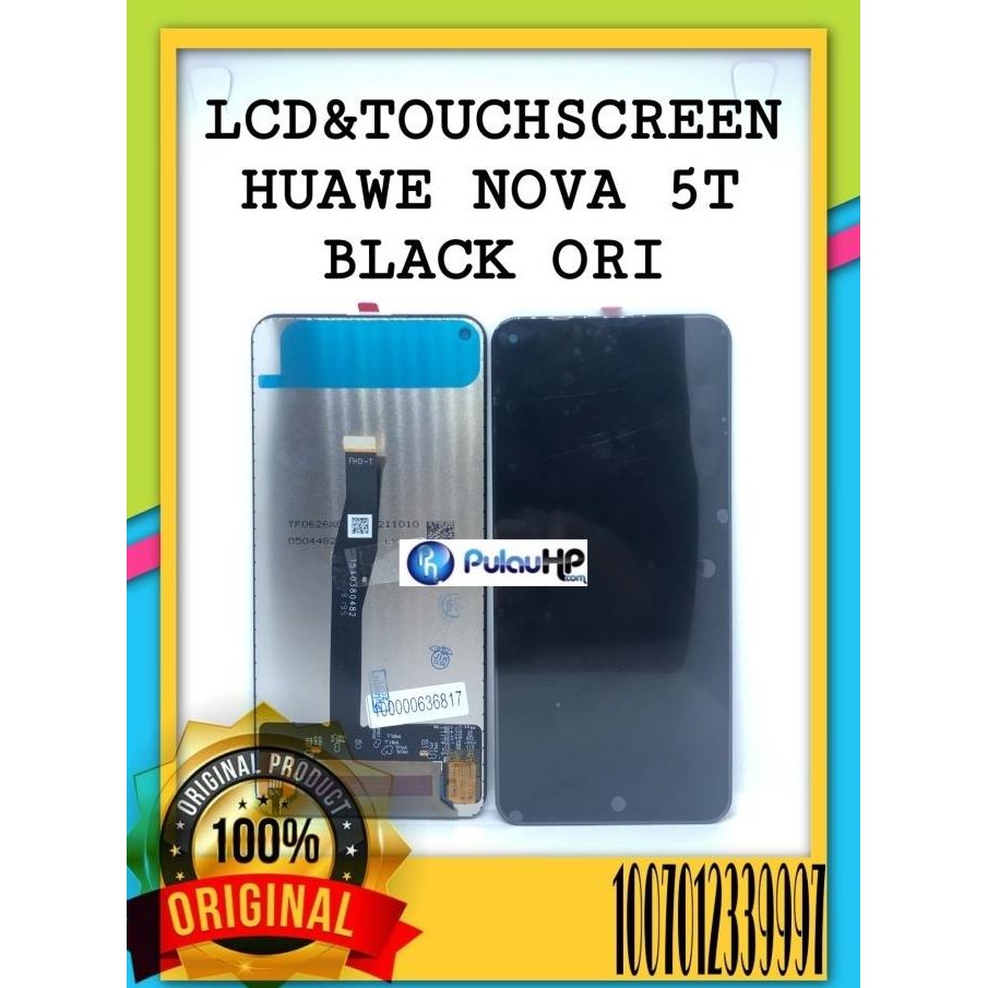 TERMURAH - LCD TOUCHSCREEN HUAWEI NOVA 5T BLACK ORI