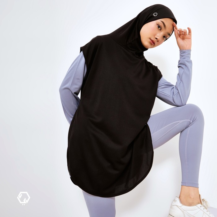 Hijab Olahraga- Reyd Royal+ Black