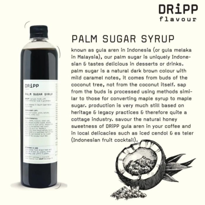 

Dripp Palm Sugar Syrup - Sirup Gula Aren 760ml