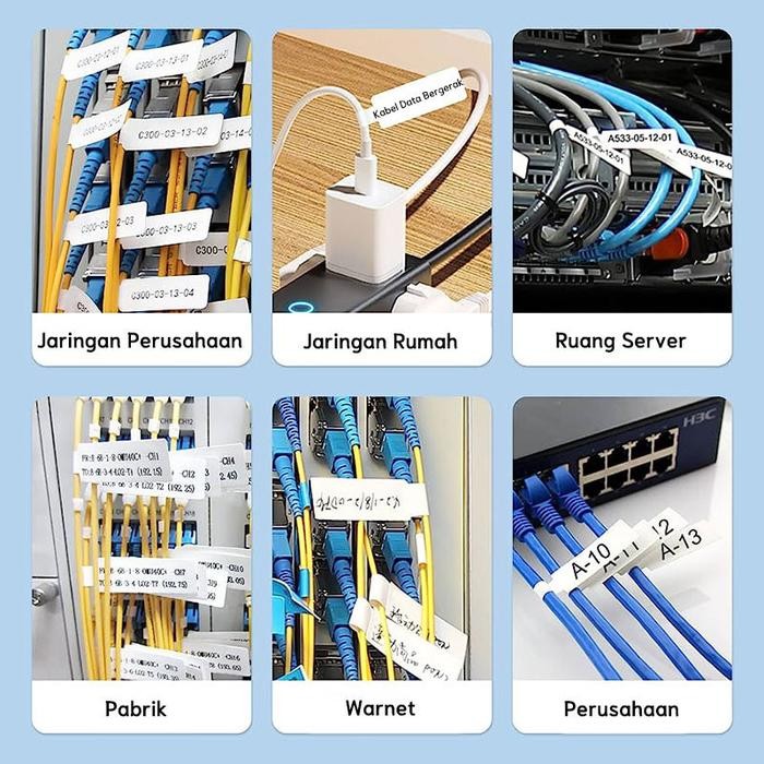 

Niimbot M2 Stiker Label Kabel, Tahan Air, Tahan Minyak, Klasifikasi Label Kabel Dan Kabel Jaringan