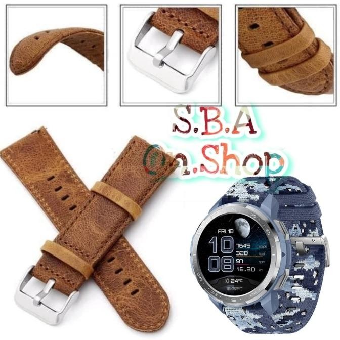 Strap Kulit Leather Genuine Tali Jam Honor Magic Gs Pro Gs3 Pro 46mm Stok Terbatas