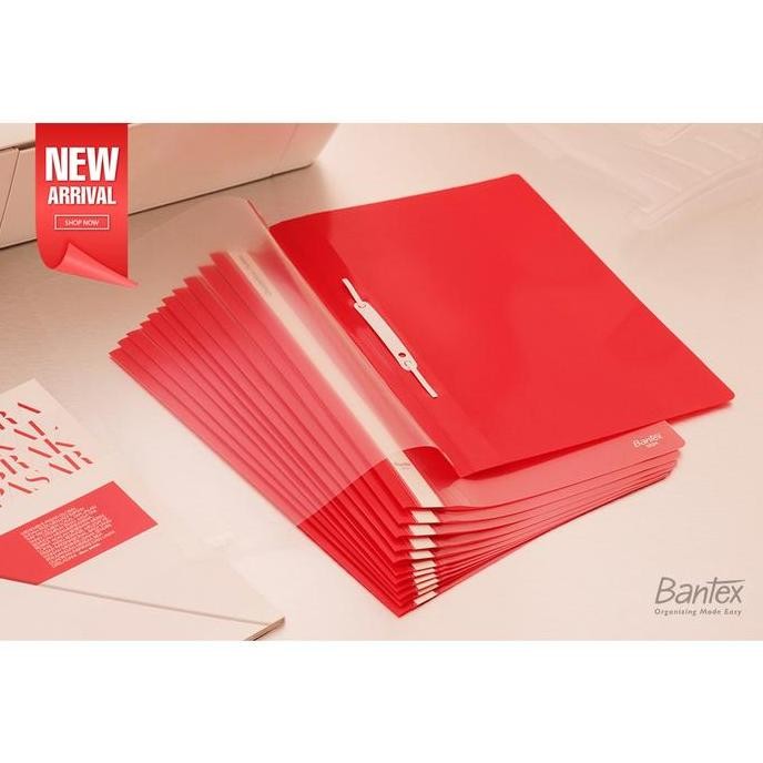 

12 PCS BUSINESS FILE FOLIO MAP PLASTIK SNEL HECTER MAP BISNIS BANTEX TRENDY QUOTATION FOLDER RED 3224 09 STOK TERBATAS