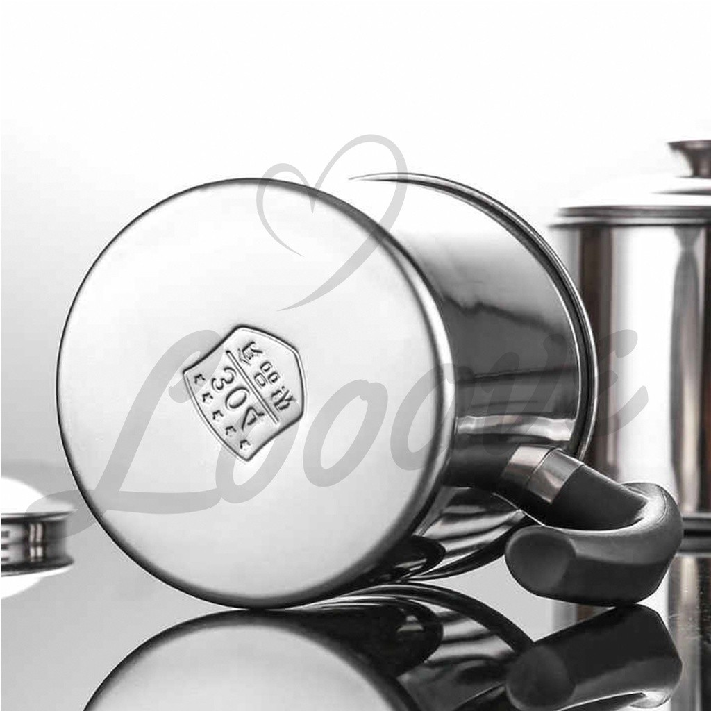 New Oil Pot 2 L - Saringan Tempat Minyak Stainless Steel 304 Wadah Tirisan Minyak Goreng 2 Liter