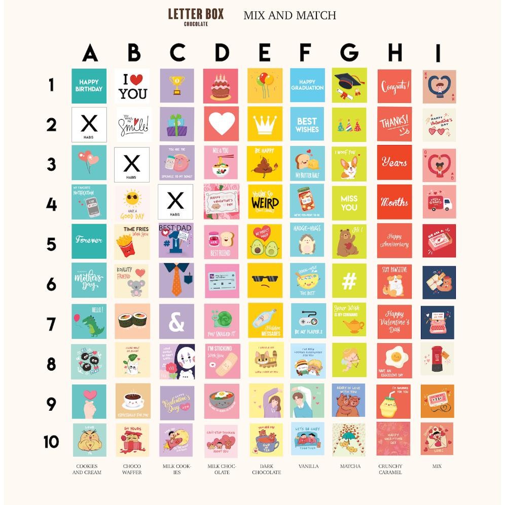 

VIRAL Letter Box - Hadiah Coklat Valentine box 12pcs - Coklat Hari Sayang gha-65