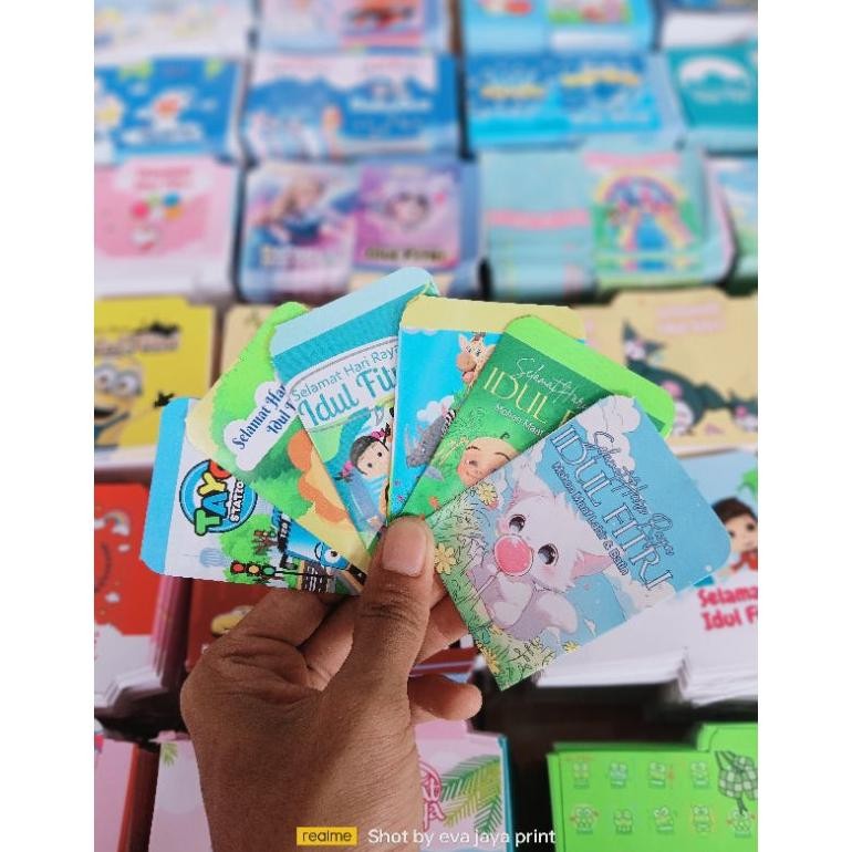

BISA COD 100 pack Amplop Lebaran Kecil 5,5x8cm Glossy Siap Jual se-34