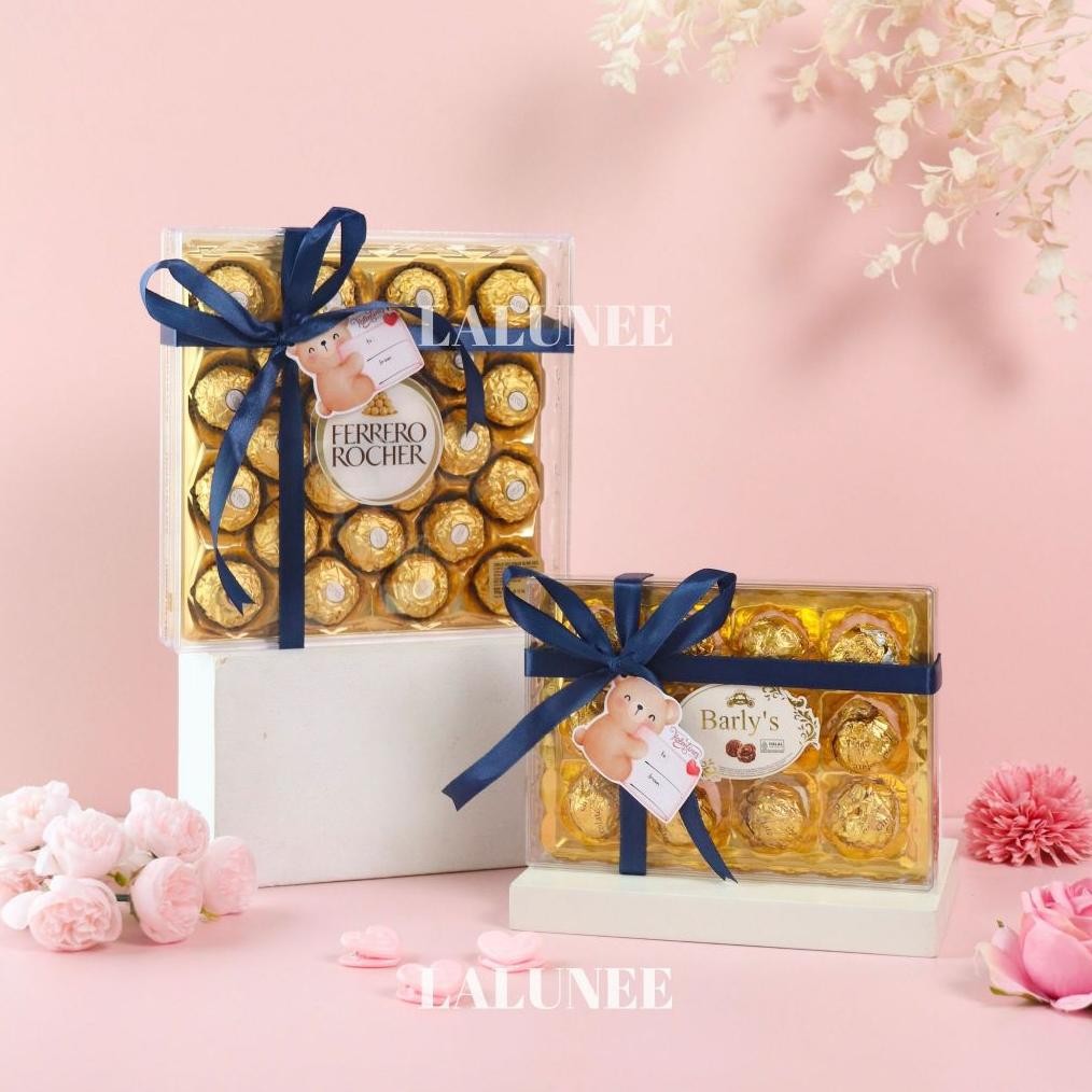 

BISA COD Hampers Coklat Valentine - Ferrero Rocher Valentine Edition - Coklat Barly's - Kado Valentine gfd-6