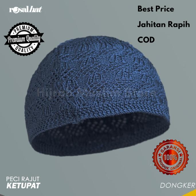 Peci Rajut / Peci Rajut Tebal / Peci Haji / Peci Rajut Yaman Polos Original