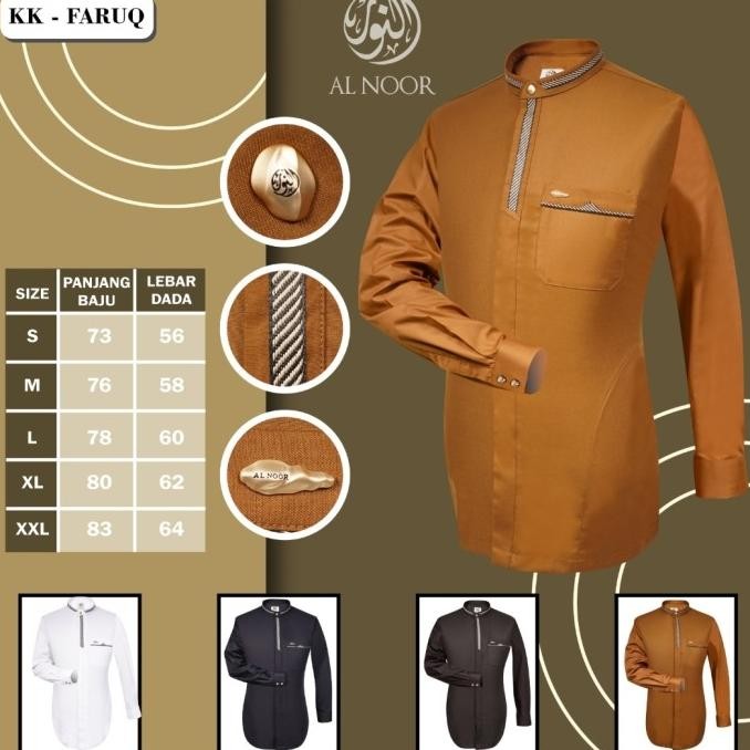 Koko / Kemko Baju Kemeja Koko Al Noor Pria Lengan Manset