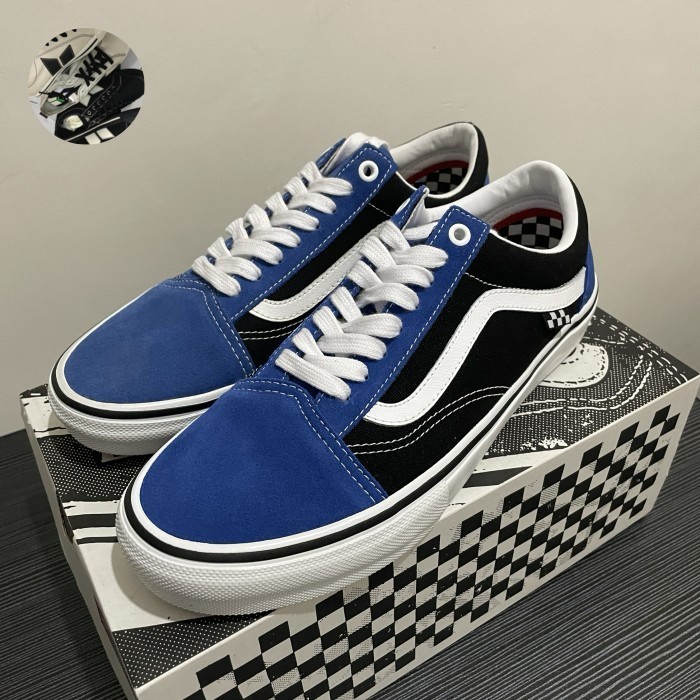 Vans Old Skool Pro Skateboarding Blue/Black/White (Ex. Display Vans Store) Resmi PT. Navya - Size 42