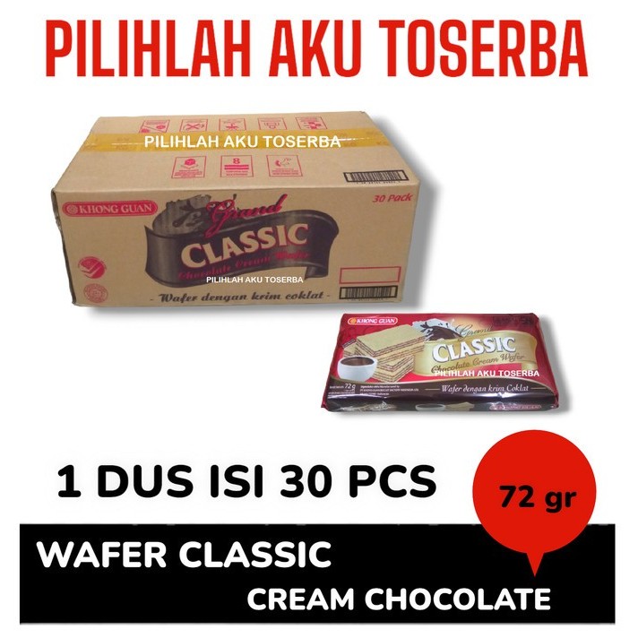 

Khong Guan WAFER CLASSIC Chocolate 72 gr - ( HARGA 1 DUS )