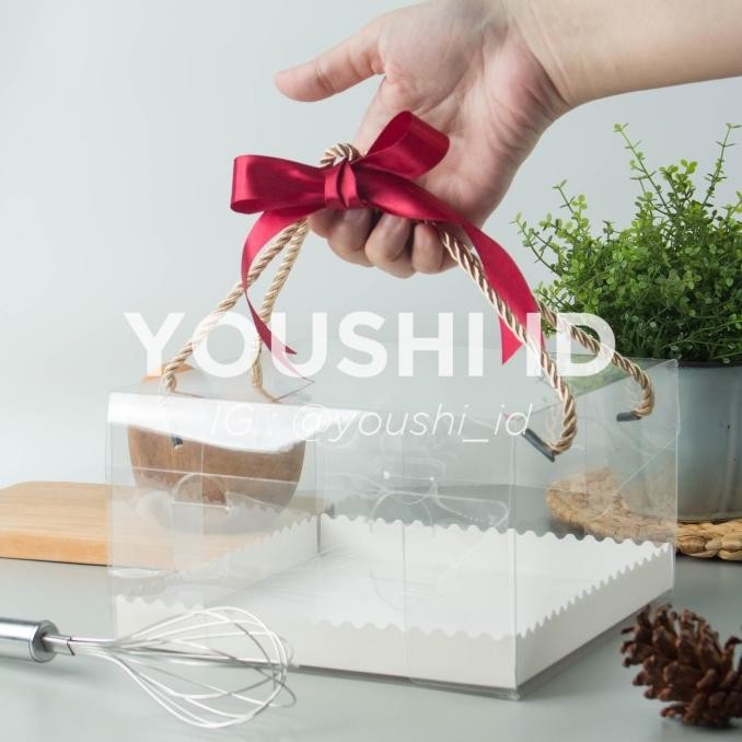 DUS KUE TART MIKA/BOX KUE TART MIKA/CAKE BOX DUS PUDDING TRANSPARAN