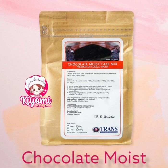 

PROMO! Trans Chocolate Moist Cake Mix Tepung Instant Kue Cokelat