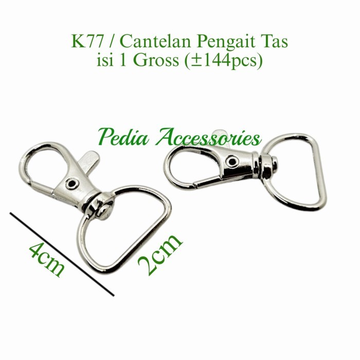 

TERLARIS! Kew Kew Cantelan Gantungan Pengait Pita Lanyard ID Name Card K77 2cm - per gross