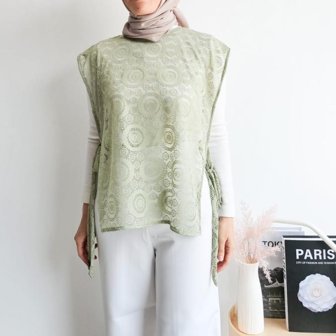 Outer Lace TOP Brukat Brokat Wanita Kondangan Emikoawa Luaran Blazer MRS04