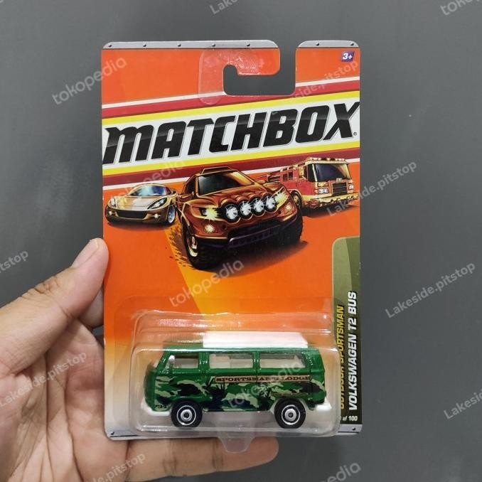 Matchbox Volkswagen T2 Bus Hijau Loreng