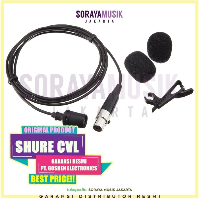 Terbagus Shure Cvl Centraverse Lavalier Condenser Microphone