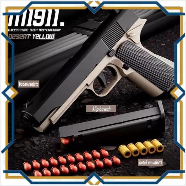 [OTO] MAINAN TEMBAKAN M1911/USP MAINAN ANAK-ANAK TOYS GUN OTOMATIS