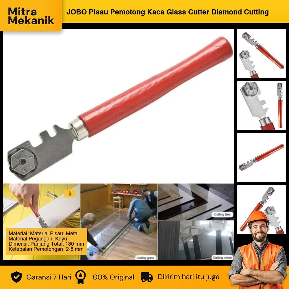 

JOBO Pisau Pemotong Kaca Glass Cutter Diamond Cutting Tool - JB100