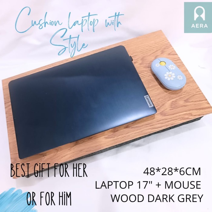 TERBARU - AERA INDONESIA Cushion Lap Desk Bantal Meja Laptop Shabby 5 Fungsi