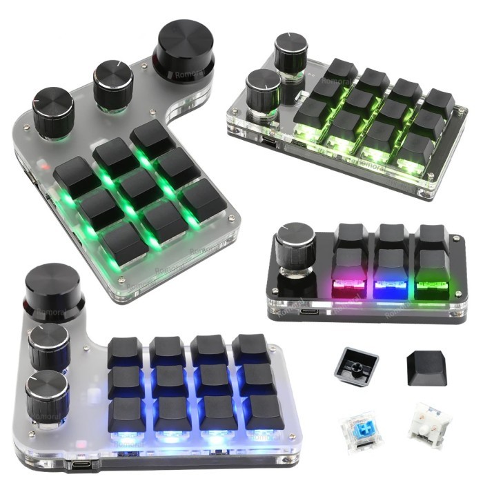 Macropad Dumpad Numpad Macro Keyboard Mechanical Wireless Bluetooth US