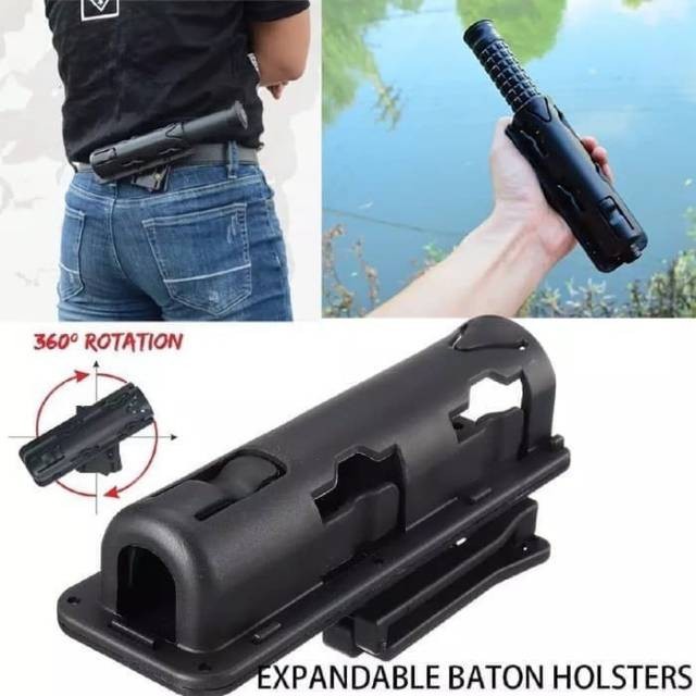 Stick HOLSTER HOLDER CASE SARUNG STIK BATON BUTON TONGKAT POLISI besi panjang