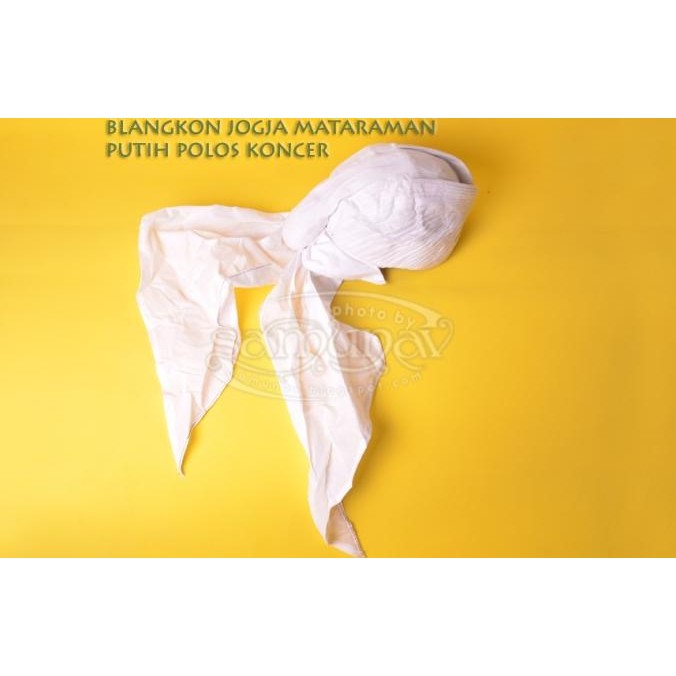Spesial Blangkon Gaya Jogja Mataraman Alusan Putih Polos