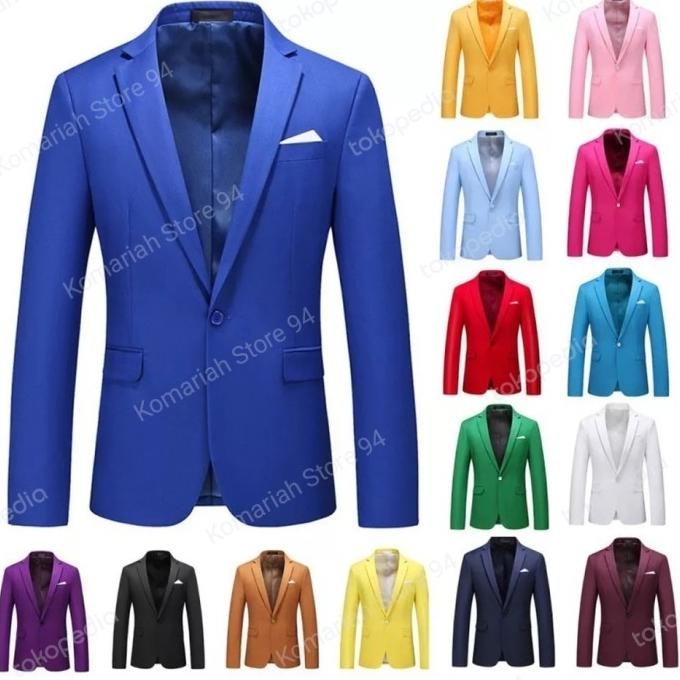 Jas - Jas pria formal - Jas pria hitam - ungu - kuning - biru - merah