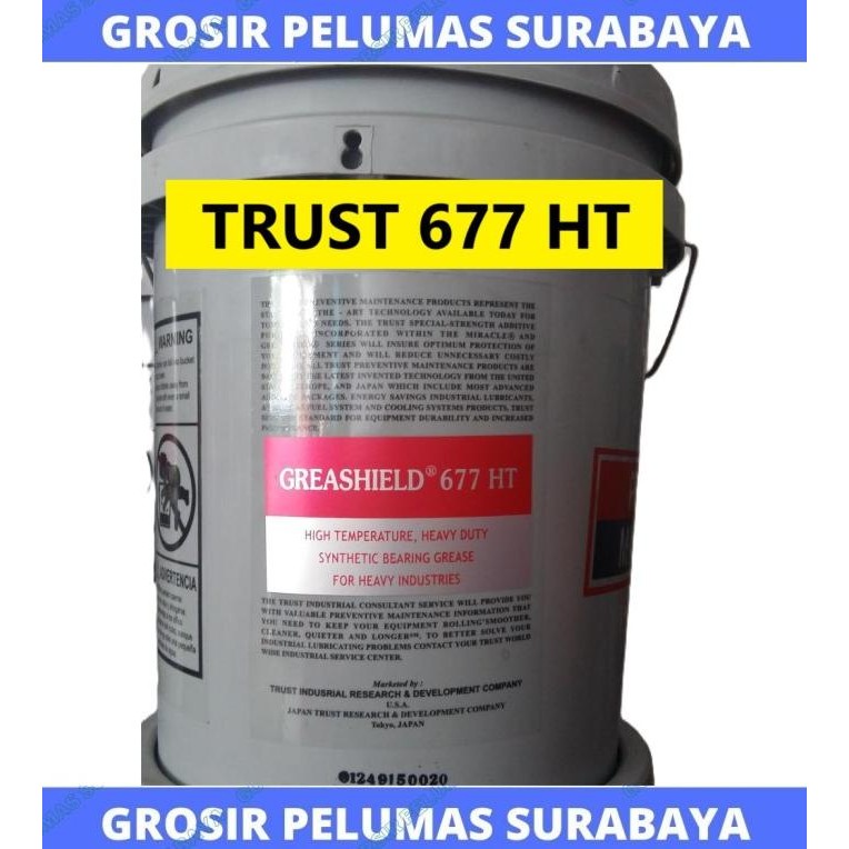 Trust grease 677 HT Merah 16kg , hi temp , tahan panas 285'c , 80pon