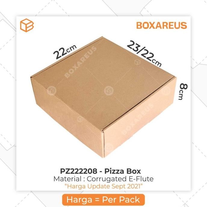 

New Dus Pizza Box Kotak Packing Karton Corrugated 22X22X8Cm - Pz222208 Limited Edition