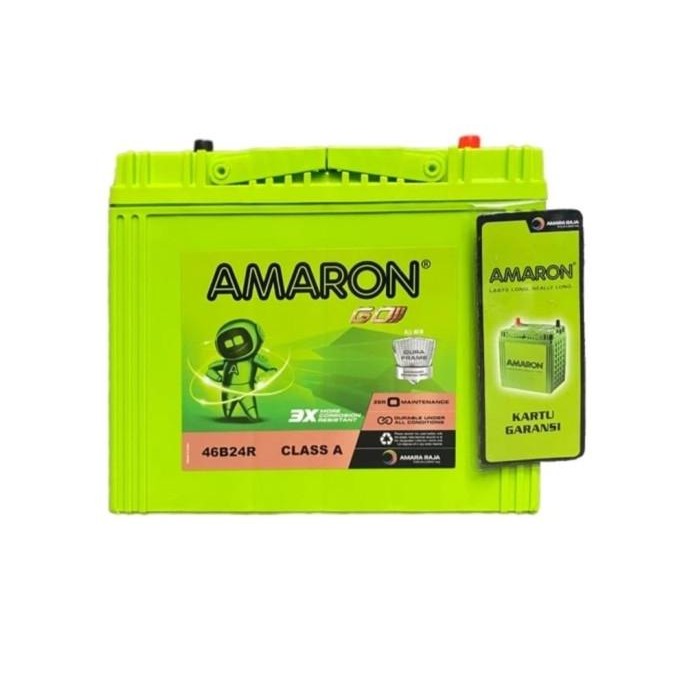 Aki Kering Mobil Rush, Terios Tipe Ns60 46B24R Accu 12V/45Ah Amaron