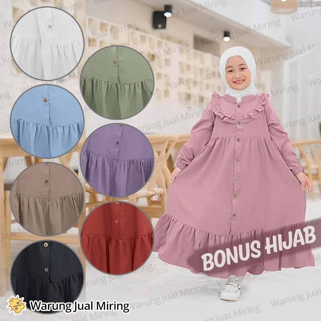 Ghamis Anak Lebaran 2025 Model Gamus Terbaru Gamnes Anak Tk Sd Paud Mididres Kids Musliman Gamsis Le