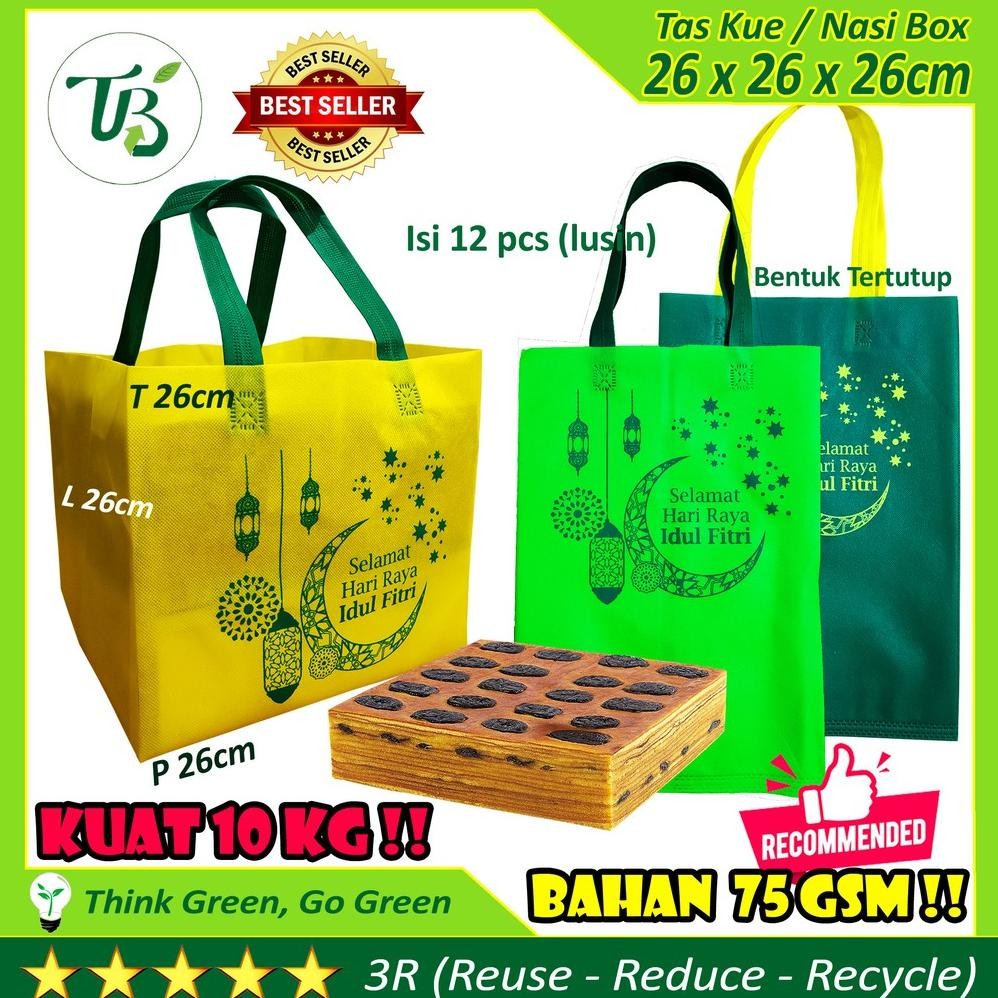

Goodie Bag IDUL FITRI 26x26x26cm Tas Kue Nasi Box Nasi kotak Kue Kering hampers sembako bukan paper bag dus
