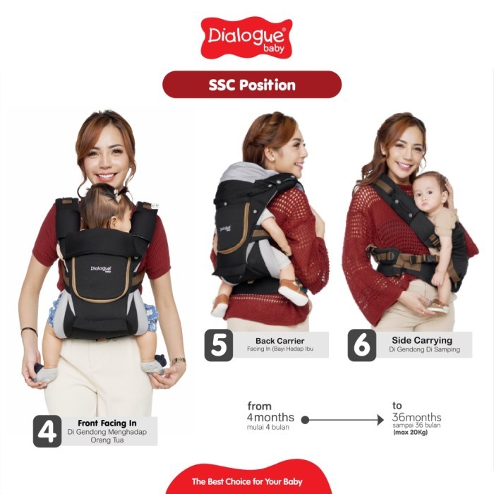 DIALOGUE BABY GENDONGAN HIPSEAT + SSC M-SHAPE AIRLOW 10 IN 1 PRESTIGE SERIES