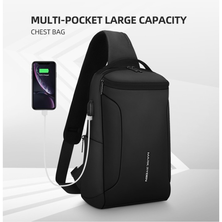 Tas Selempang MARK RYDEN MR7069 100% Original Ori Sling Bag USB