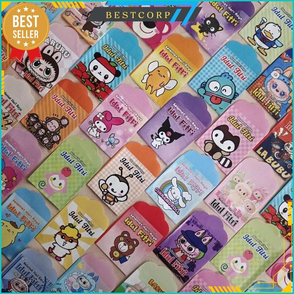 

Labubu & Sanrio. Amplop Lebaran Medium Sudah Di Lem Siap Jual(Isi 8) Original Produk