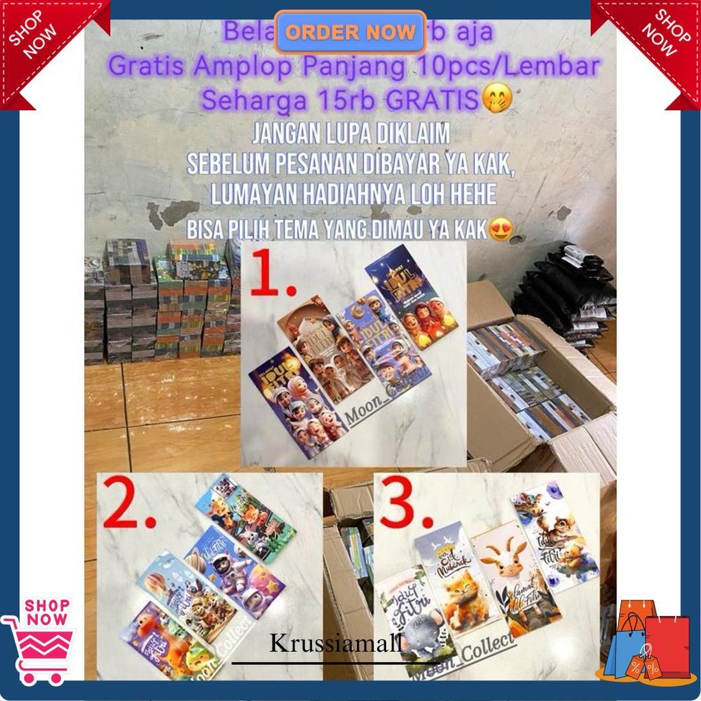 

[10Pcs] Amplop Lebaran Premium Super Tebal Untuk Dijual Lagi | Moon Collect Cod