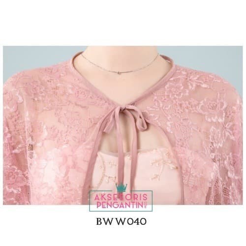 OUTWEAR BOLERO CARDIGAN PESTA WEDDING BROKAT PENGANTIN SALEM BWW040