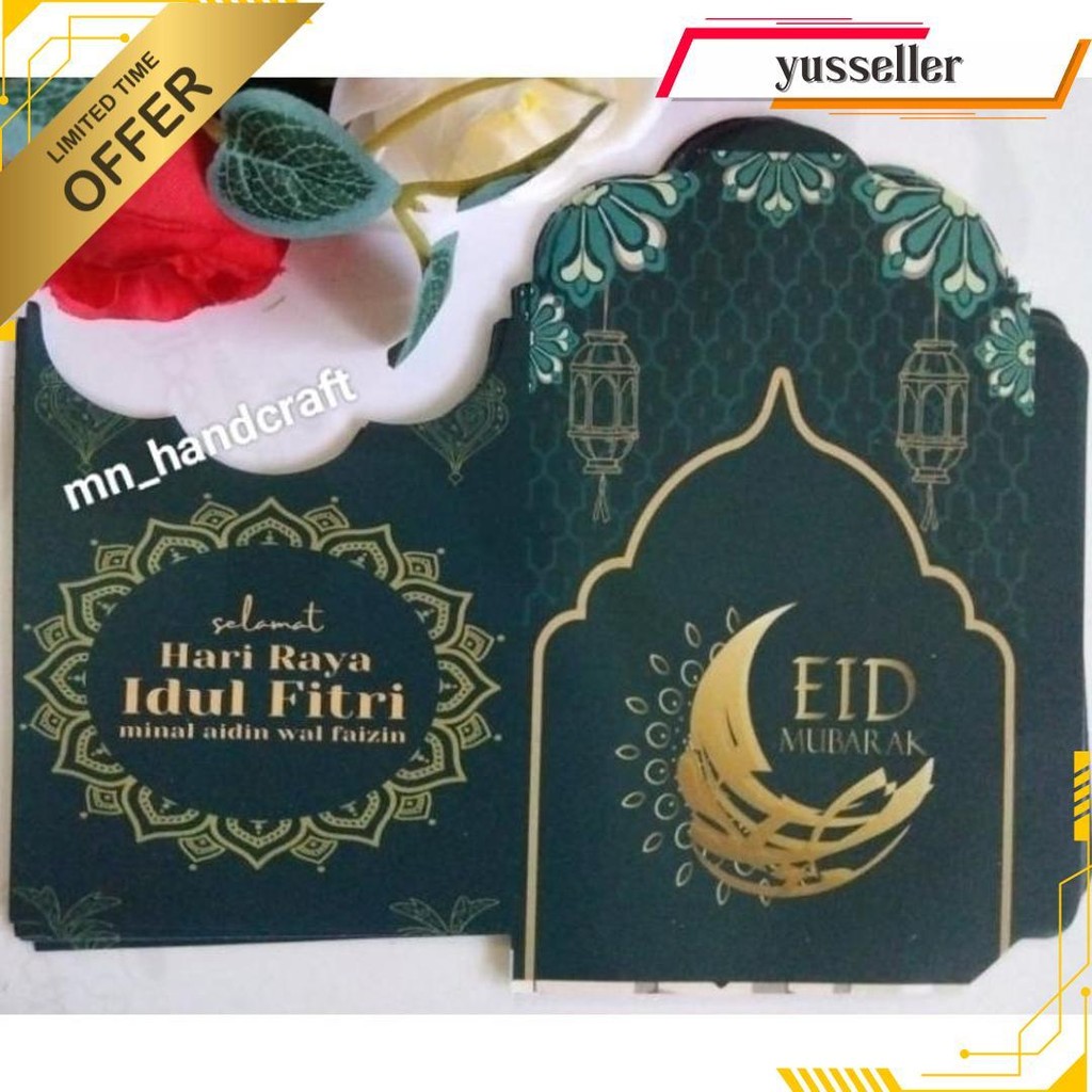 

( 100 Lembar) Belum Di Lem, Amplop Lebaran Medium Motif Muslim, Free Plastik Terlaris