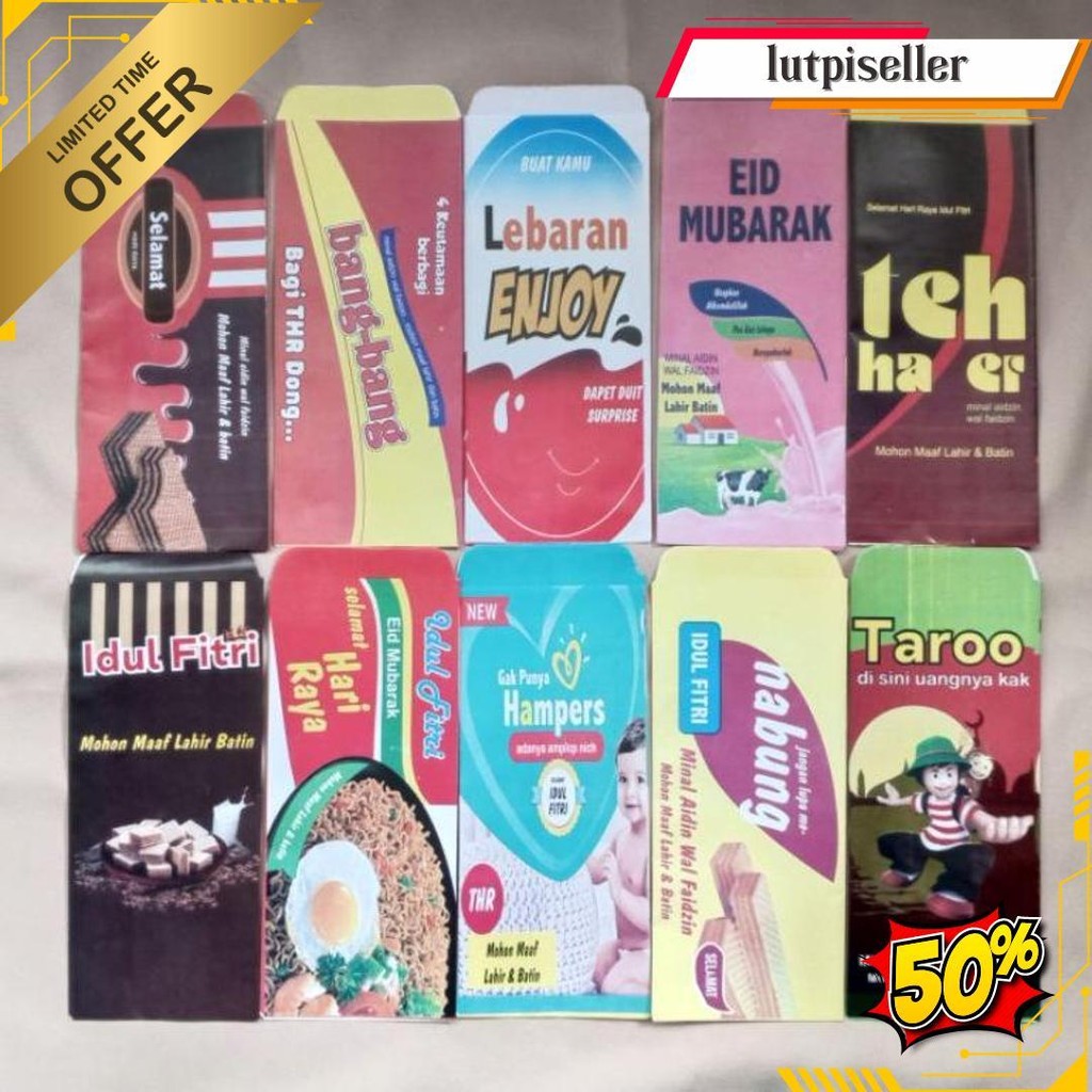 

Jumbo/ Medium Random. Amplop Lebaran Motif Random Sudah Di Lem Gratis Ongkir