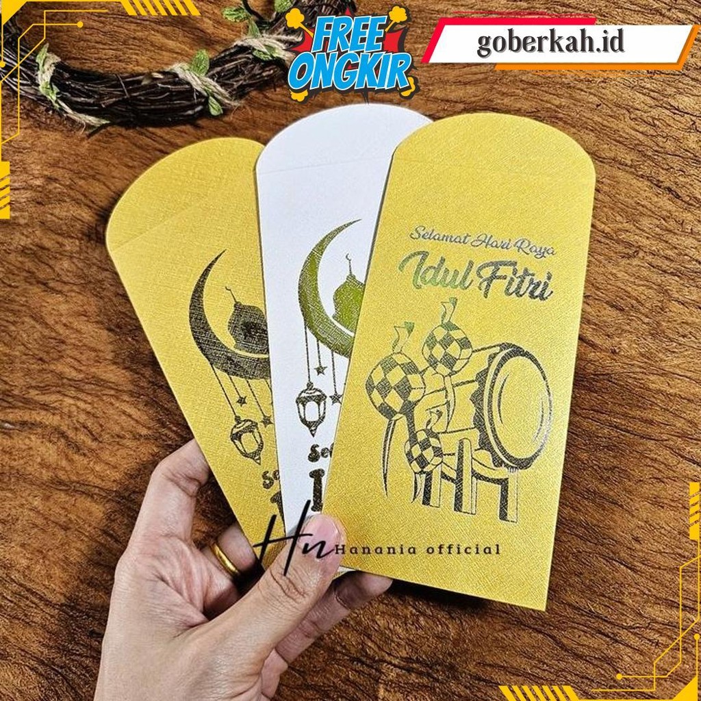 

[ 10Pcs ] Amplop /Angpau Lebaran Idul Fitri Embos Gold Premium Ukuran Panjang / Amplop Lebaran Mewah Original Produk