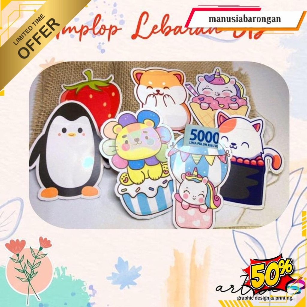 

[ 5 Pcs ] Amplop 3D Siap Pakai Untuk Lebaran Natal Imlek Angpau Bisa Cod